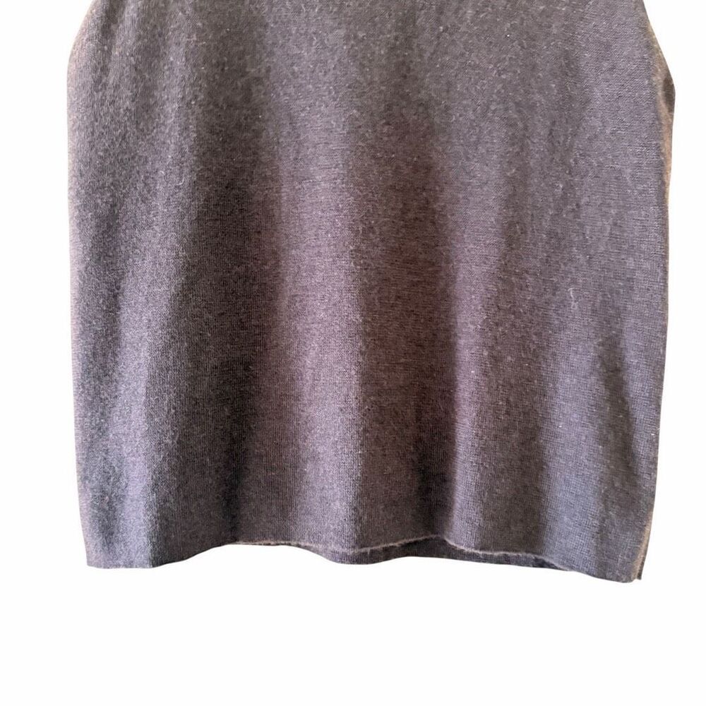 Eileen Fisher Merino Wool Plum Purple  V-Neck Vest Sleeveless Boxy Layering Mini - Picture 3 of 10